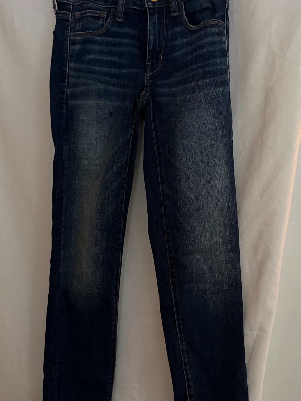 American Eagle Outfitters Navy Denim Waistband with White Embroidered Logo